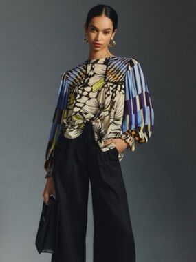 Anthropologie Bl^nk London Miranda Peasant Blouse